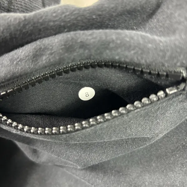 Lululemon Pants Womens 8 Black Jogger Relaxed‎ Fleece Drawstring Zip Pocket - Image 9