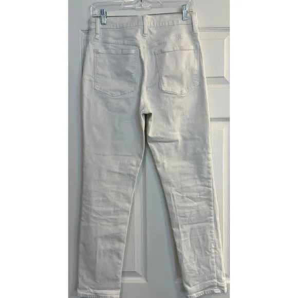 Madewell High-Rise‎ Slim Boy Jean Sz 26 White (Actual 28x28) Festival Western - Image 2