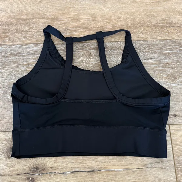 Nike Air Swoosh Bra Black Strappy Sports Bra Size Large - Image 5