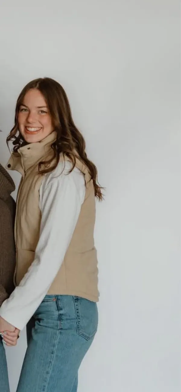 Cropped Puffer Amazon Vest Brown - Image 3