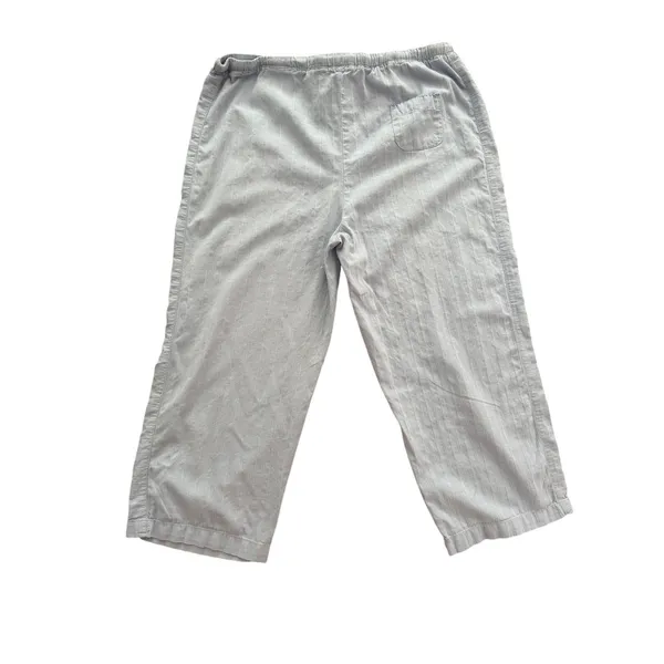 Jockey Women's Pajama Pants Medium Light Blue 100% Cotton Drawstring Sleep Pants - Image 7