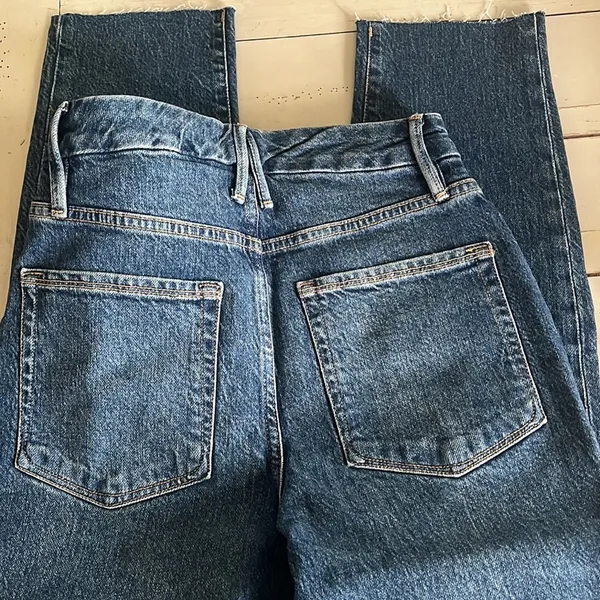 Good American Denim Jeans 2/26 Good Classic Raw Hem High Rise Skinny’sh Inseam28 - Image 5