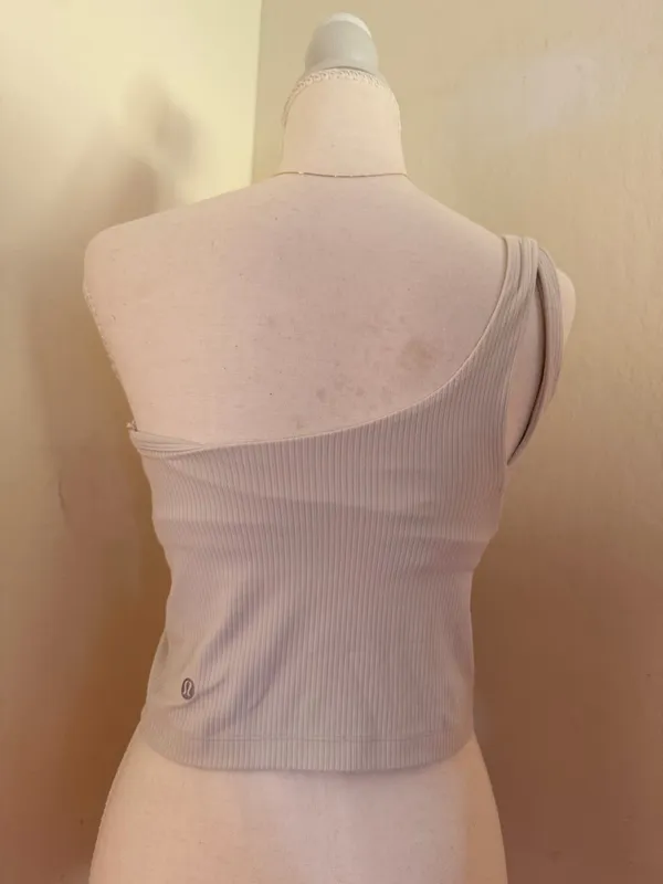 lululemon athletica One-Shoulder Ribbed Tank — Light Gray - Image 4