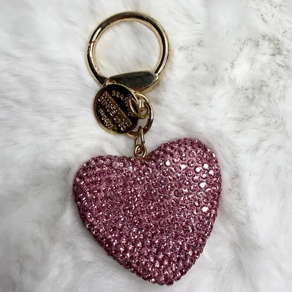 Fashion Rhinestone Heart Keychain Crystal Handbag Purse Bag charm - Image 2