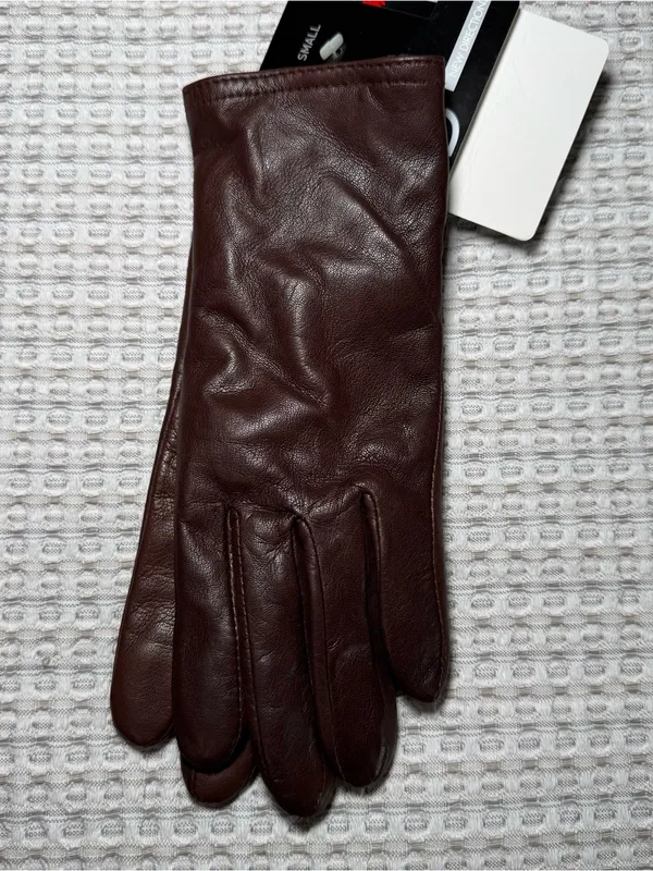 Ladies Genuine Leather Thinsulate 40 Gram Insulated Gloves Brown Size Small New - Image 3