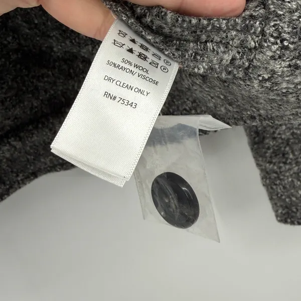 Cynthia Rowley Womens Gray Wool‎ Blend Button Front Knit Utility Jacket XS - Image 4