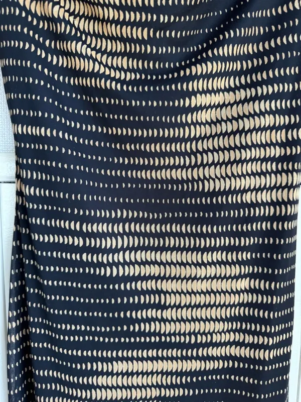 Vintage Y2K Charlotte Russe Black and Gold Sleeveless Cowl Neck Dress XS 90s - Image 4
