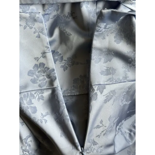 Park & Fifth NWT Dalton Dress XL Light Blue Floral Jacquard Tie Strap Midi - Image 10