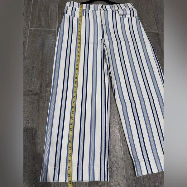 Free People Nobody Denim Monte Carlo Jeans new with tags stripe pattern y2k blue - Image 4