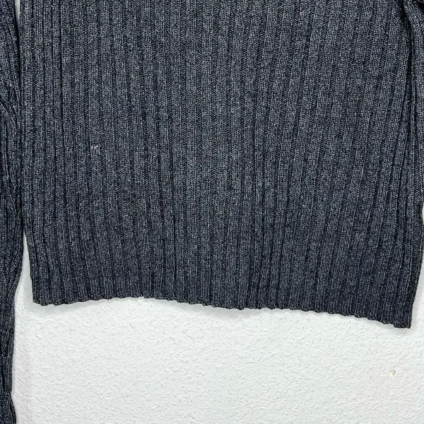 Ribbed Gray Sweater‎ Gray - Image 3