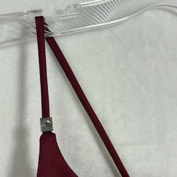 Alfred Angelo Burgundy Satin Open‎ Back Bow Maxi Dress Gown Prom Juniors 5/6 - Image 4