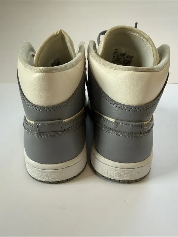 Jordan women’s High-Top Sneakers - Gray and White - Image 3