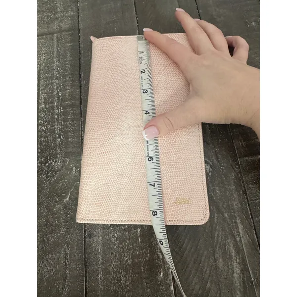 Travel Jewelry Organizer‎ Pink Croc Zipper Closure - Image 6