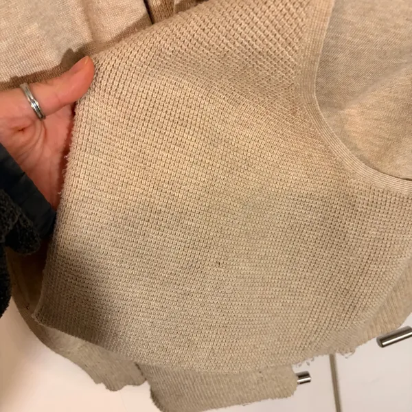 Old Navy Chloe and jasmine Open Front Beige Cardigan Sweater size large - Image 5