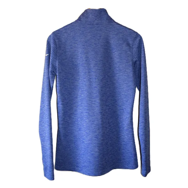 Nike Golf Pullover Women Large Blue Excellent Dri-FIT Quarter-Zip Thumbhole Top - Image 2