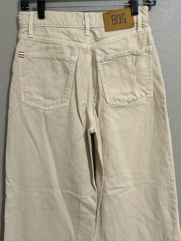 Urban Outfitters BDG Neutral Cotton High Rise Wide Leg Pants Women’s Size 27 - Image 5