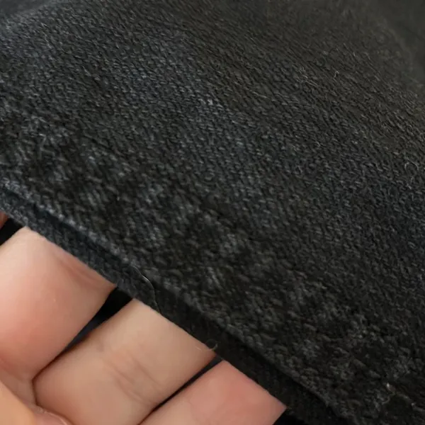 Free People Black Vertical Textured Straight 5 Pocket Button/ZipUp Jeans-Size 29 - Image 14
