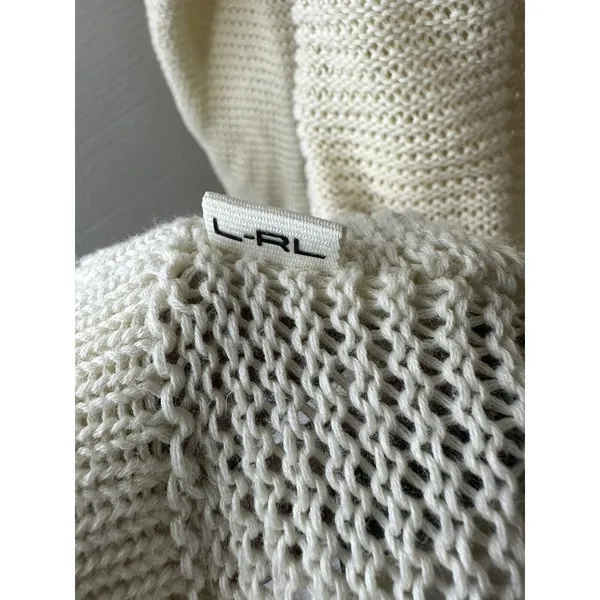 Lauren Ralph Lauren Crew Neck Pullover Knitted Sweater Woman's Size XL Cream.‎ - Image 6