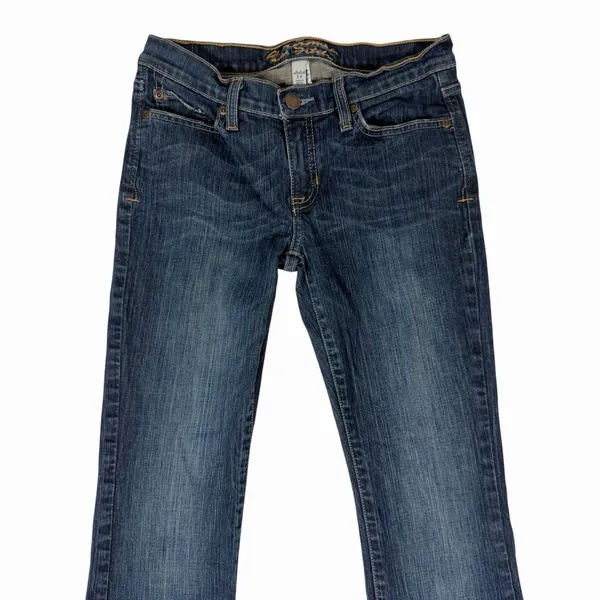 Abercrombie & Fitch Y2K‎ Jeans Womens 2S Blue Denim Madison Flare Distressed VTG - Image 3