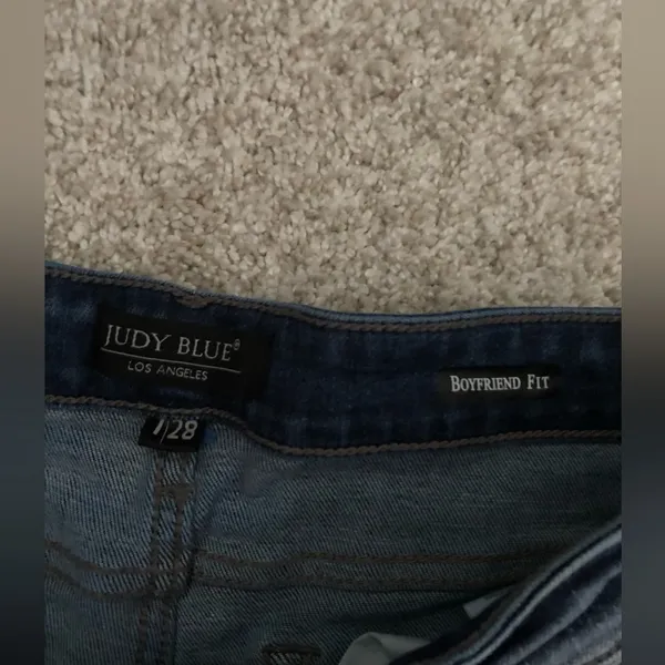 JUDY BLUE boyfriend Fit Distressed Denim Jeans pants women size 28 - Image 5