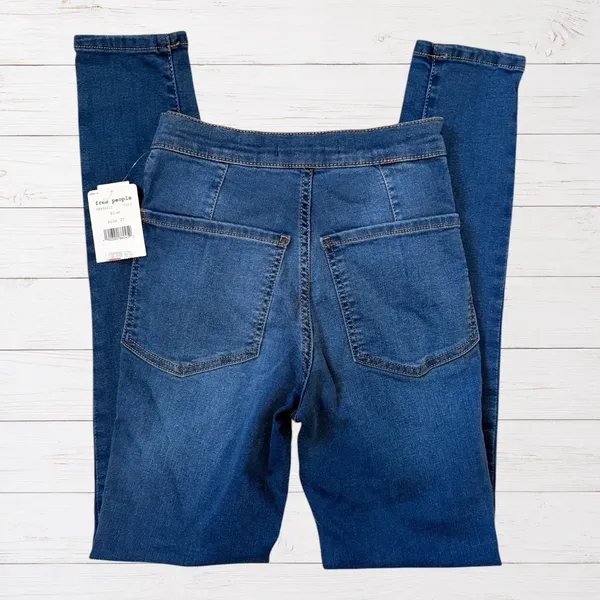 NWT Free People Indie Sleaze Grunge Y2K Sweet Jane Skinny Jeans W25 L27 - Image 2