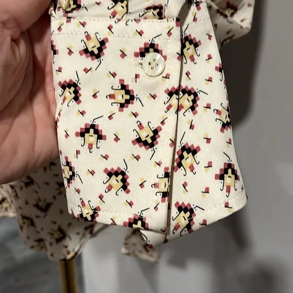 Reiss NWOT Pia Printed Geometric half button up - 2 ($228) - Image 8