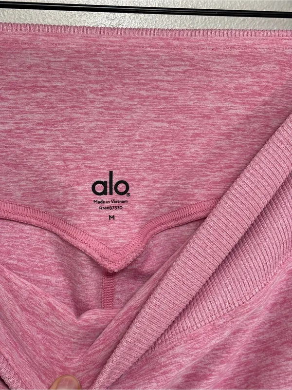 Alo Yoga Alosoft High Waist Lounge Legging in Flamingo Heather - Size M - Image 6