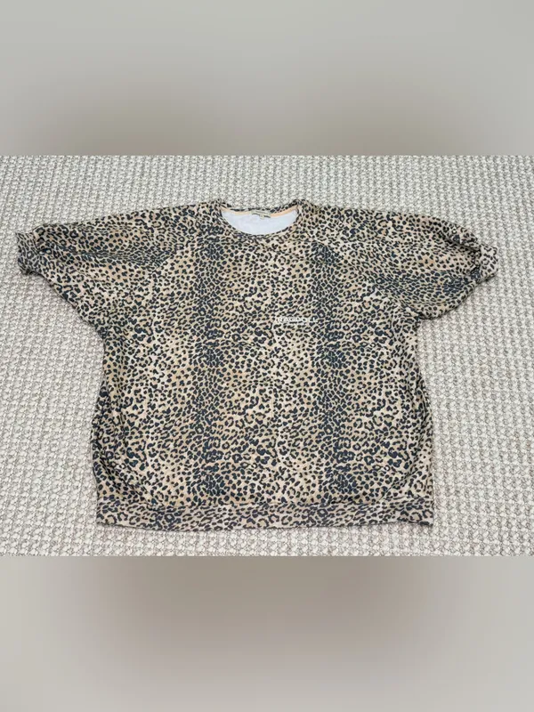 Ragdoll LA Super Oversized Printed Sweatshirt in Brown Leopard size Large - Image 2