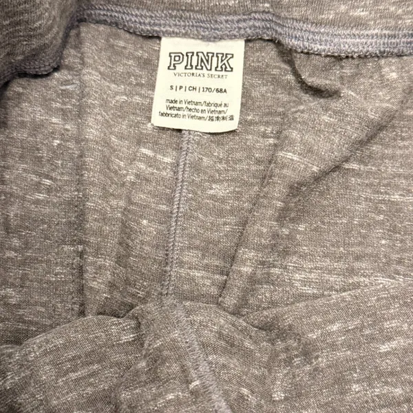 NEW Pink Victoria's Secret women's small gray/black jogger sweatpants - Image 2