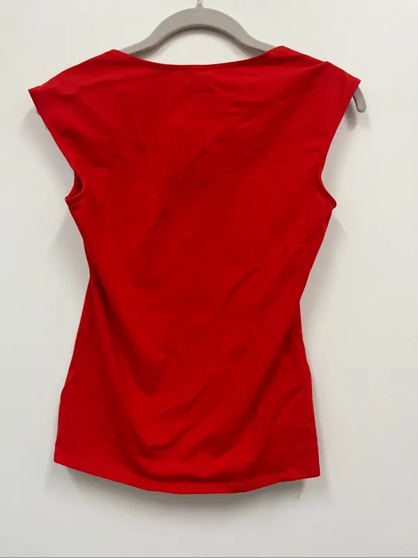 New with tags J. Crew Red Scoop Neck Cap-Sleeve Tank size S - Image 3