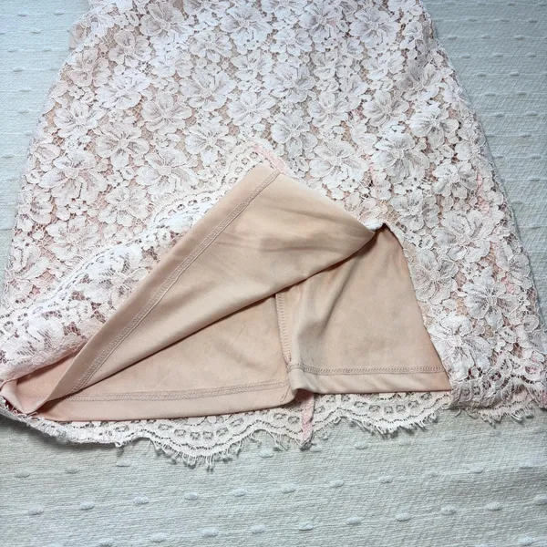 Lulus Sweet Blossom Blush Pink Lace Floral‎ Dress Size 10 - Image 10