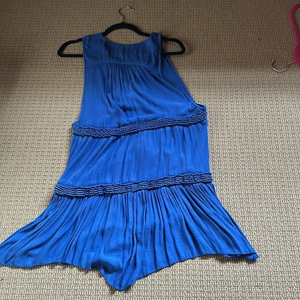 Free People dress or top blue medium tiered m - Image 5