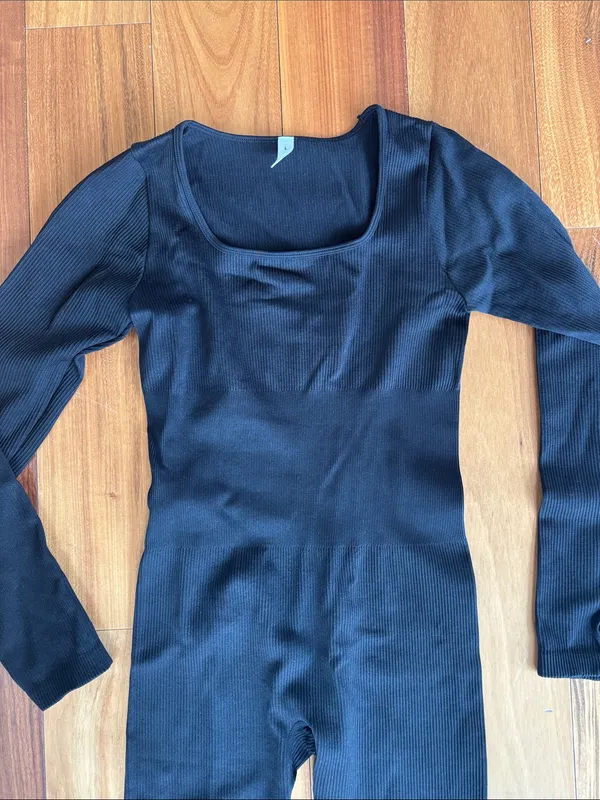 Black ribbed bodysuit Size L - Image 2