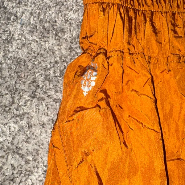 Free People Rust Orange Smocked Waist Athletic Shorts - Image 2