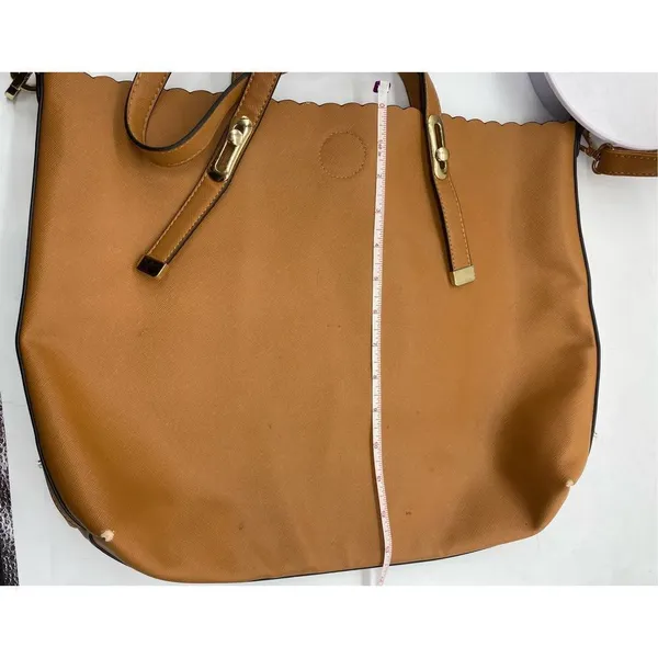 Unbranded camel brown faux leather classic tote - Image 8