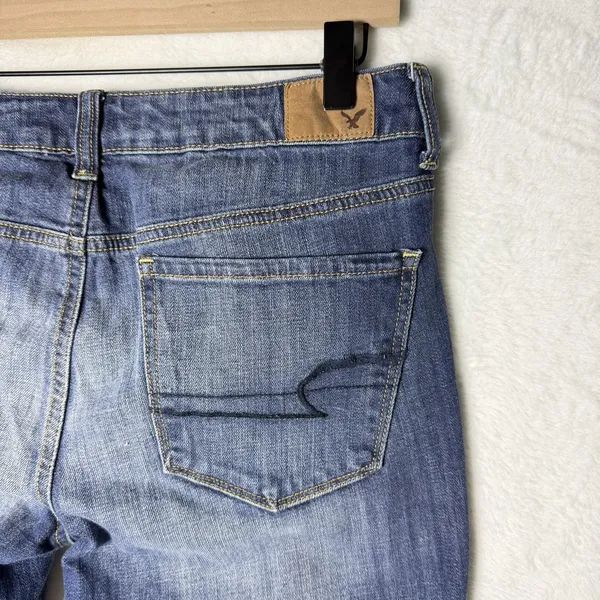 American Eagle Skinny Jeans Mid-Rise Stretch Denim Women's size 12 - Image 7