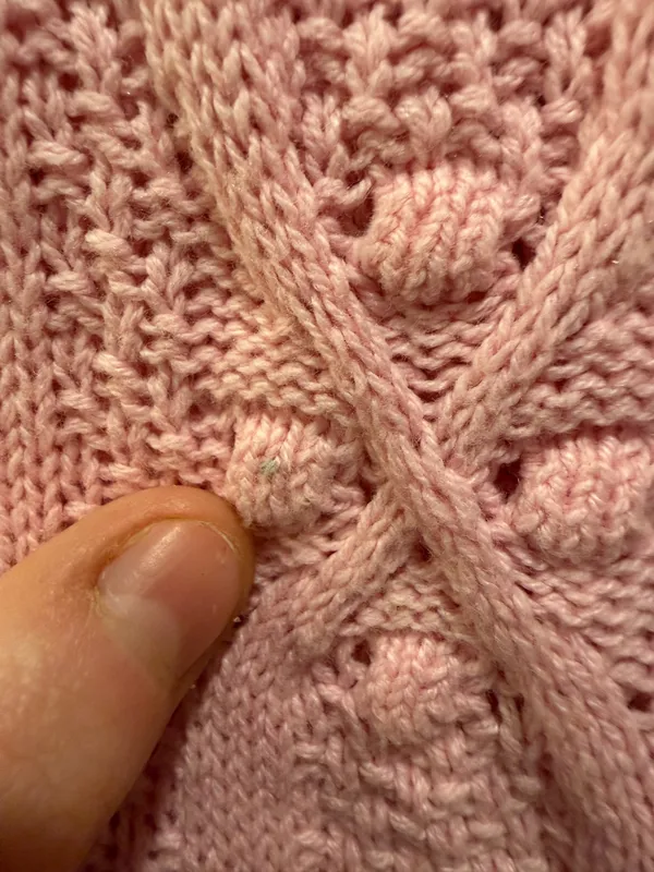 Entro Chunky Knit Sweater Sleeveless Top With Feather Detail Pink - Image 4