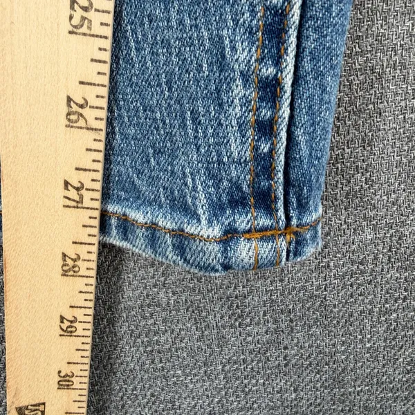 Quince Comfort Stretch High Rise Cropped Wide Leg Denim Jeans Atlantic Blue 25 - Image 8