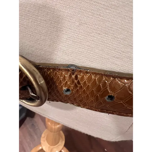 American Vintage Vintage Genuine Snakeskin Leather Belt Brown Python S/M 29–33” - Image 14
