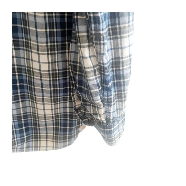 Carhartt Men’s Plaid Flannel Size XL Blue Black White Cotton Long Sleeve - Image 10