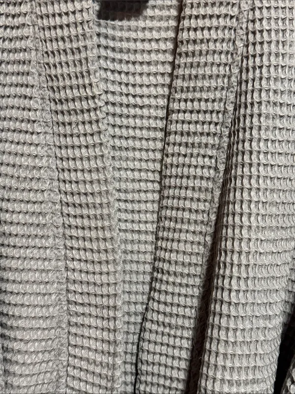 Quince Women's Waffle-Knit Robe - Taupe/Grey - Image 4