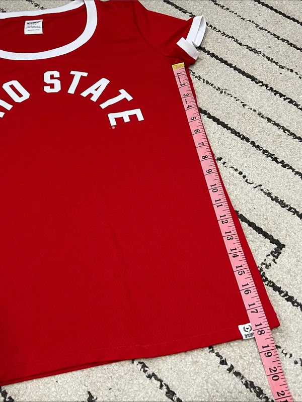 PINK Victoria's Secret Ohio State Jersey Tee with White Trim - Image 7