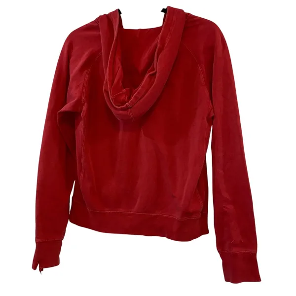 Step‎ Ahead Crimson OU Distressed V Neck Hoodie - Image 4