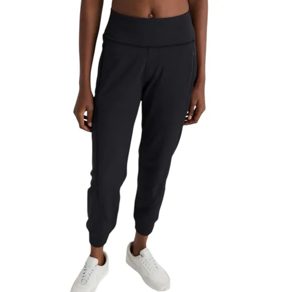 NWT Quince Whistler Mid Rise Thermal Joggers in Black Womens Size Medium - Image 2