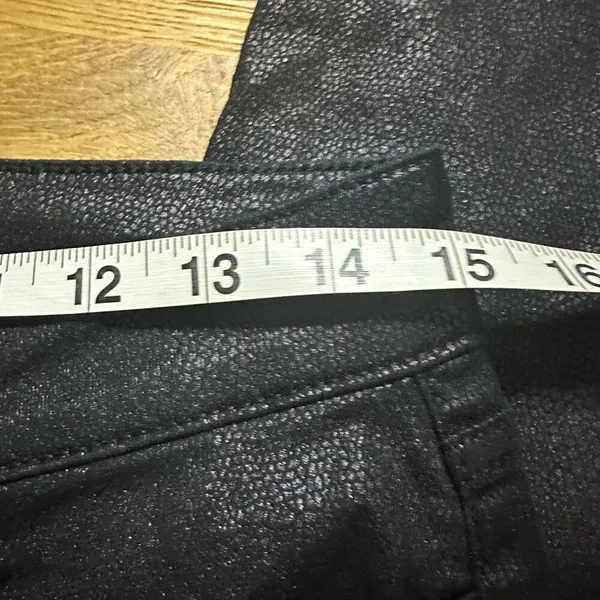 Reiss black coated animal print mid rise jeans pants 30 - Image 6
