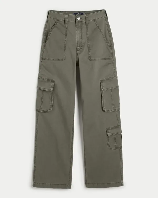 Hollister ULTRA HIGH-RISE BAGGY 3-POCKET CARGO PANTS - Image 2