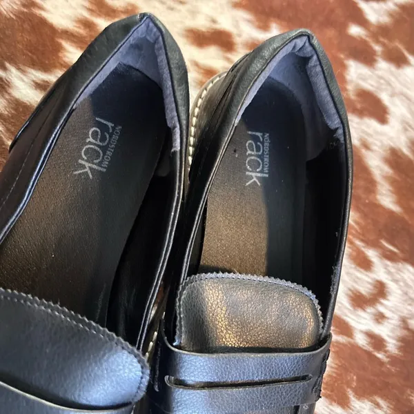 Black Platform Penny Loafers Nordstrom Rack size 7 - Image 5