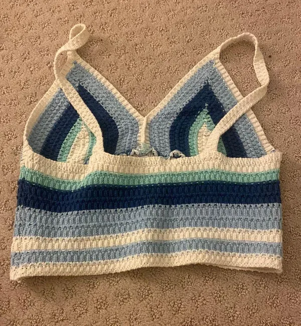 Crochet Top Blue - Image 2