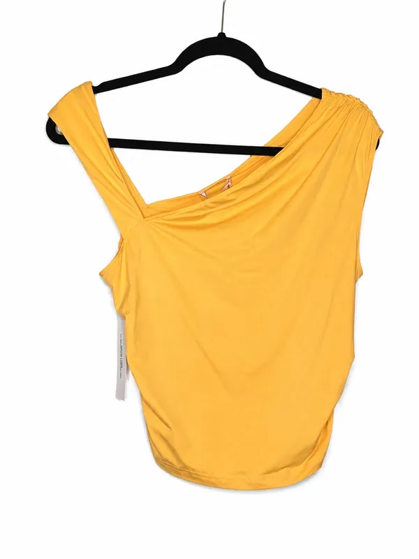 Princess Polly Ander Orange Asymmetrical Ruched Top 8 NEW Y2K Clubwear Party - Image 3
