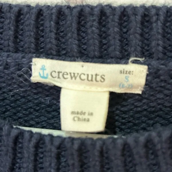 Crewcuts Dark Blue Cable Knit Sweater Small 6 - Image 2